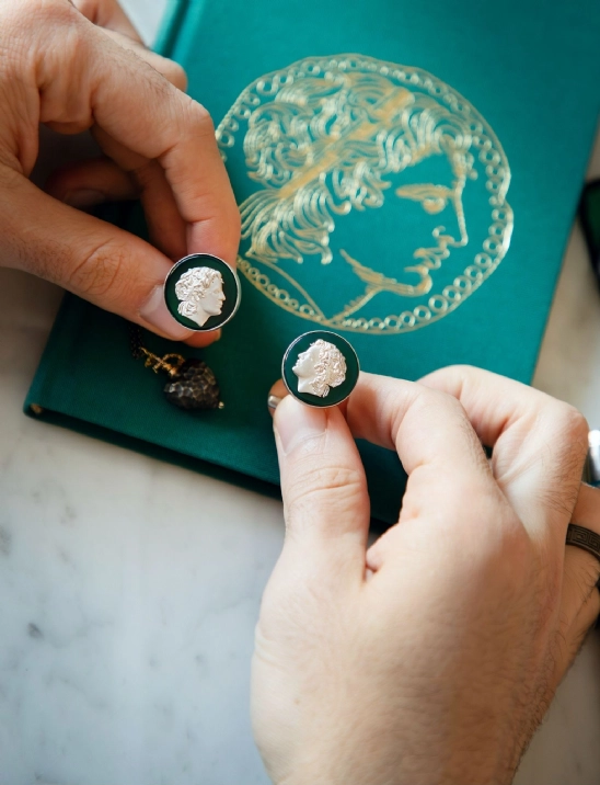 Marcus Green Carnelian Cufflink