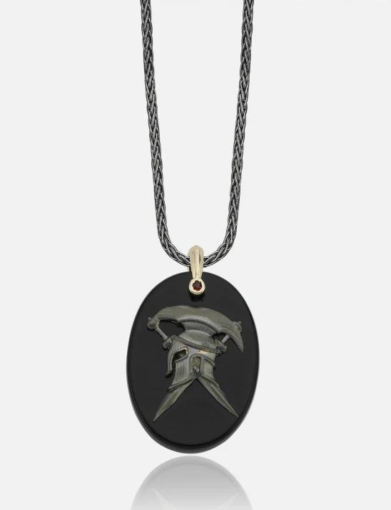 Helmet Onyx Necklace