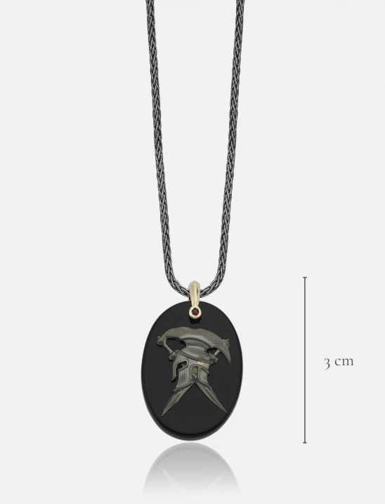 Helmet Onyx Necklace