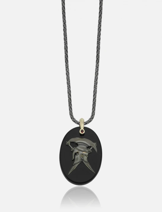 Helmet Onyx Necklace