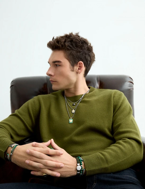 Helmet Green Carnelian Bracelet