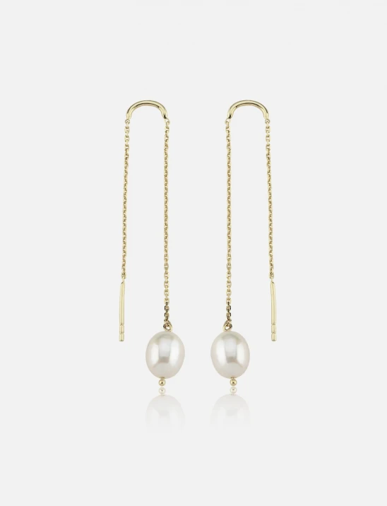 Golden Pearl Earring