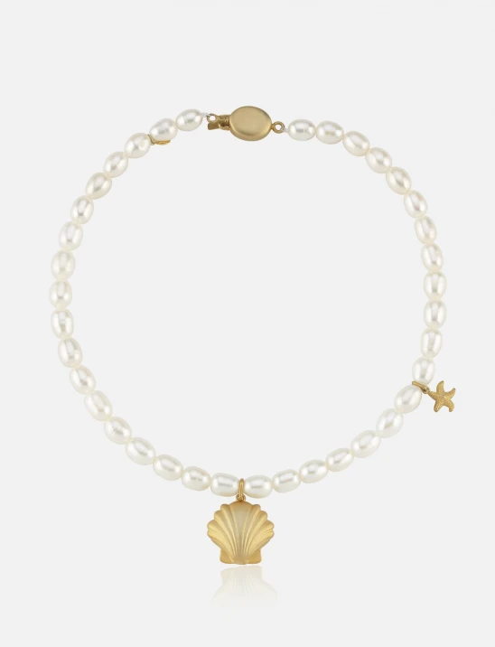 Shell & Starfish Pearl Necklace