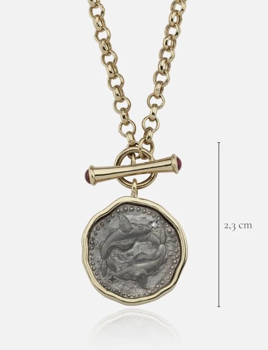 Gold-Framed Zodiac Necklace