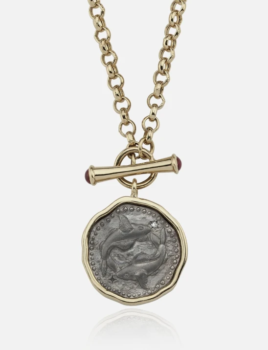 Gold-Framed Zodiac Necklace