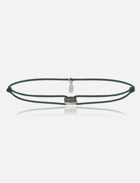 Hammered & Greek Cord Bracelet