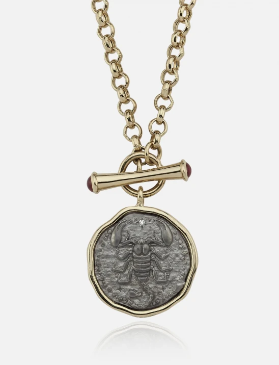 Gold-Framed Zodiac Necklace