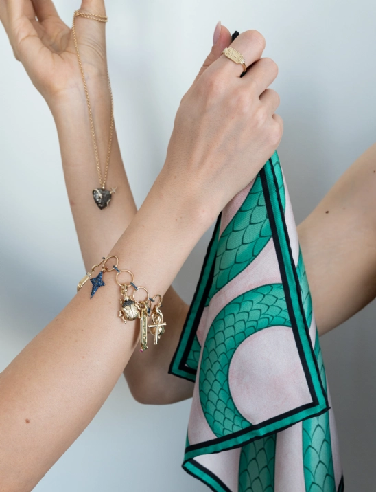 Cleos Serpent İpek Mendil