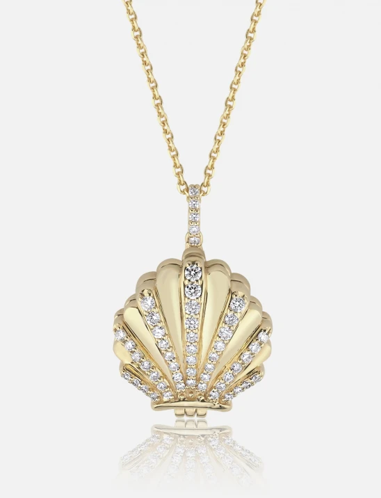 Shell Diamond Locket