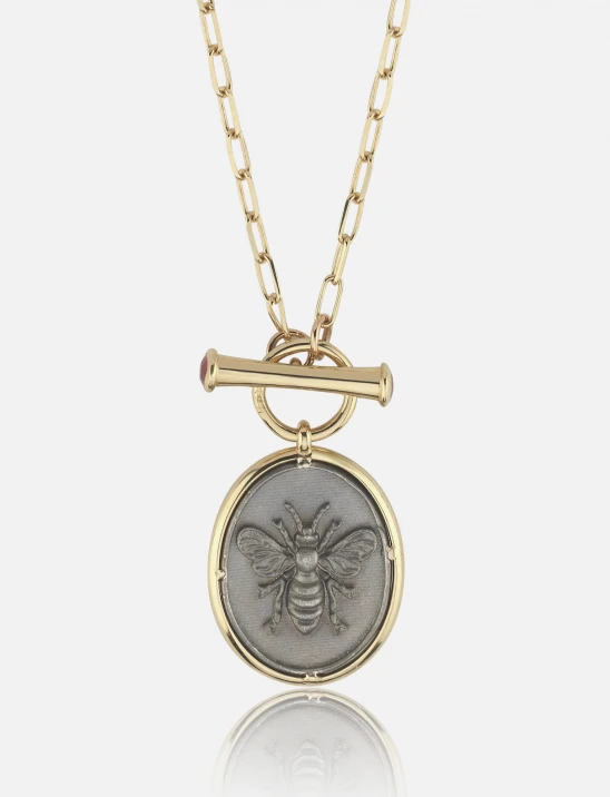 Scrab & Bee Necklace