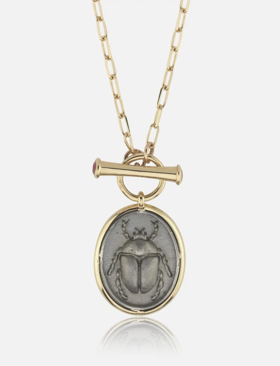 Scrab & Bee Necklace