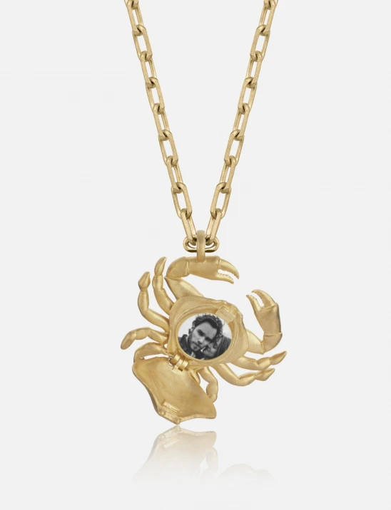 Crab Locket Necklace