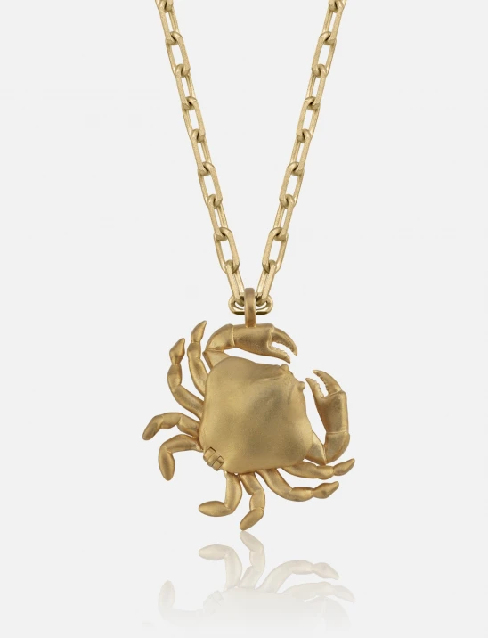 Crab Locket Necklace