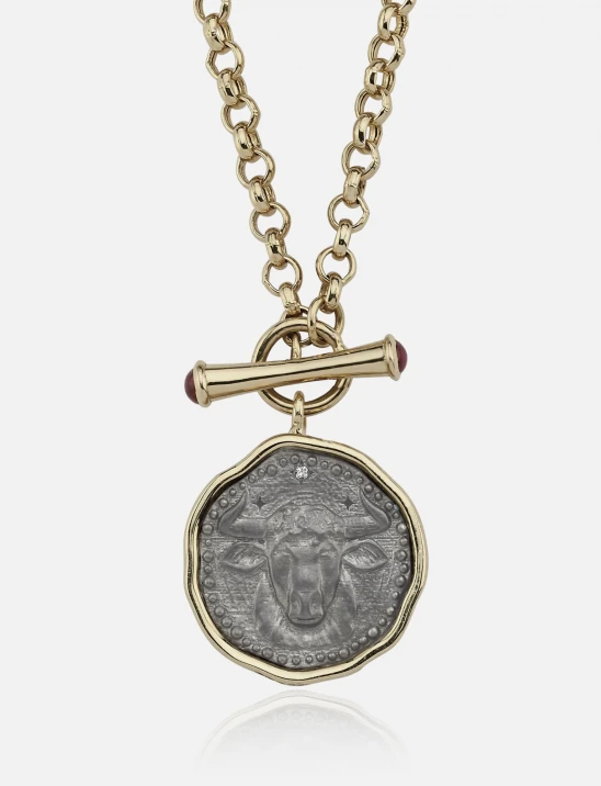 Gold-Framed Zodiac Necklace