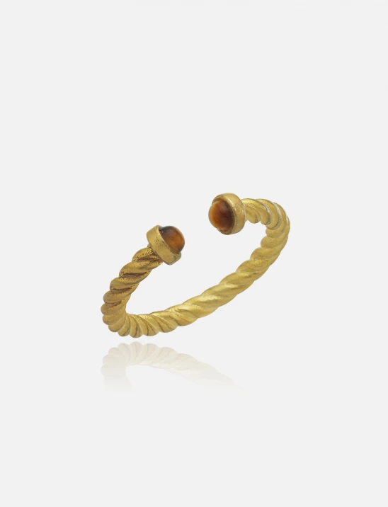 Twist Tiger Eye Ring